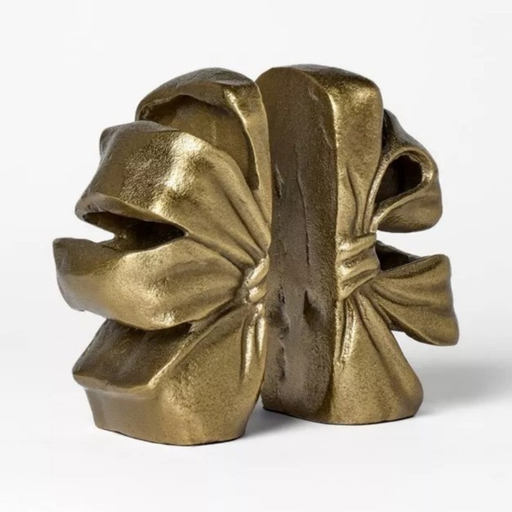 2pc Metal Bow Bookends Gold - Threshold Studio McGee,‎ Target Christmas 2025